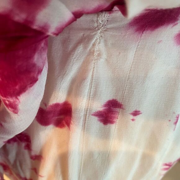 S/W/F Magenta Tie Dye Plunge Dress Oversized Size Small - Picture 8 of 9